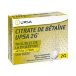 Citrate De Betaïne Upsa 2 G Comprimés Effervescents Sans Sucre Citron 2t/10 à ANGLET